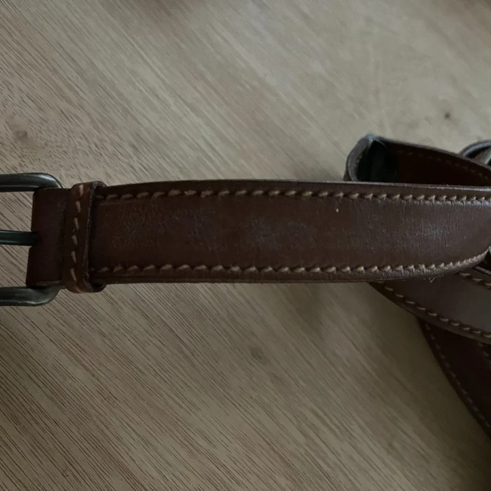 gucci belt, quiet luxury double wrap navy and leather (RARE!!) - Picture 5 of 10
